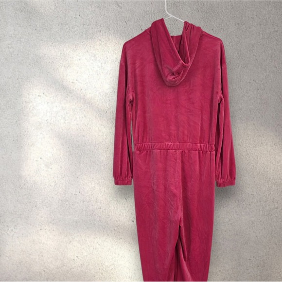 JUICY by Juicy Couture - Pink Velour Jumpsuit - Size M - Picture 3 of 7
